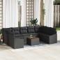 Preview: ARDEBO.de - Gartensofa-set 10 stk. Schwarz Poly-Rattan