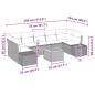 Preview: 8-teilige Garten Sofa Set mit Kissen Schwarz Poly Rattan Akazie
