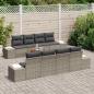 Preview: 9-teilige Garten Sofa Set mit Kissen Grau Poly Rattan Akazie