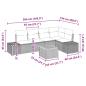 Preview: 6-teiliges Garten Sofa Set mit Kissen Beige Poly Rattan Akazie