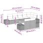 Preview: 9-teiliges Garten-Sofa-Set mit Kissen Grau Poly-Rattan Akazie