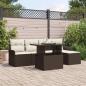 Preview: ARDEBO.de - 6-teiliges Garten Sofa Set mit Kissen Braun Poly Rattan