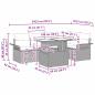 Preview: 6-teiliges Garten Sofa Set mit Kissen Schwarz Poly Rattan