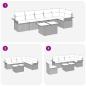 Preview: 7-teiliges Garten-Sofa-Set mit Kissen Beige Poly Rattan