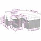 Preview: 9-teiliges Garten Sofaset mit Kissen Hellgrau Poly-Rattan