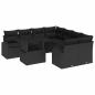 Preview: Gartensofa-set 9 stk. Schwarz Poly-Rattan