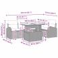 Preview: 6-teiliges Garten-Sofa-Set mit Kissen Schwarz Poly-Rattan