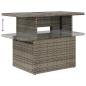 Preview: 6-teiliges Garten-Sofa-Set mit Kissen Grau Poly Rattan