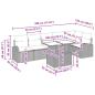 Preview: 7-teiliges Garten Sofa Set mit Kissen in Hellgrau aus Poly Rattan