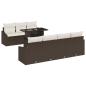 Preview: Gartensofa-set 8 Stk. Braun und Creme Poly-Rattan