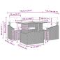 Preview: 5-teiliges Garten Sofa Set mit Kissen Schwarz Poly Rattan