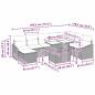 Preview: 9 teiliges Garten Sofa Set mit Kissen Schwarzes Poly Rattan