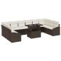 Preview: Sofa Set mit Kissen 11 pcs Braun und Creme Poly-Rattan
