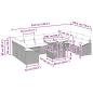Preview: 11-teiliges Garten-Sofa-Set mit Kissen Beiges Poly-Rattan