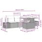 Preview: 5-teiliges Garten-Sofa-Set mit Kissen - Beiges Poly-Rattan