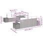 Preview: 7-teiliges Garten-Sofa-Set mit Kissen Grau Poly-Rattan
