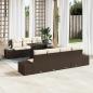 Preview: ARDEBO.de - 8-teiliges Garten Sofa Set mit Kissen Braun Poly Rattan