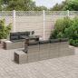 Preview: 8-teiliges Garten-Sofa-Set mit Kissen Grau Poly-Rattan