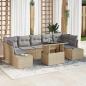 Preview: ARDEBO.de - 8-teiliges Garten-Sofaset mit Kissen Beige Poly-Rattan