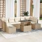 Preview: ARDEBO.de - 8-teiliges Garten Sofa Set mit Kissen Beige Poly Rattan
