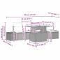 Preview: 6-teiliges Garten-Sofa-Set mit Kissen in Hellgrau aus Poly-Rattan