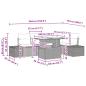 Preview: 6-teiliges Garten-Sofa-Set mit Kissen aus grauem Poly-Rattan