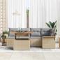 Preview: Garten-Sofa-Set mit Kissen 6 pcs Beige und Hellgrau