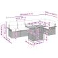 Preview: 7-teiliges Garten-Dining-Set mit Kissen Beige Poly-Rattan Akazie