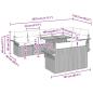 Preview: 9-teilige Garten Essgruppe mit Kissen Beige Poly Rattan Akazie
