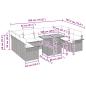 Preview: 10-teilige Garten Essgruppe mit Kissen Beige Poly Rattan Akazie