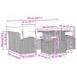 Preview: 7-teiliges Garten-Ess-Set mit Kissen Beige Poly-Rattan Akazie