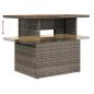 Preview: 9 teilige Garten-Essgruppe mit Kissen Grau Poly Rattan Akazie