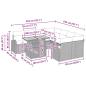 Preview: 9-teilige Garten Essgruppe mit Kissen Beige Poly Rattan Akazie