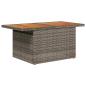 Preview: 9-teiliges Garten Esszimmer Set mit Kissen Grau Poly Rattan Akazie