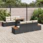 Preview: Gartensofa-set 7 Stk. Schwarz und Beige