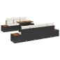 Preview: Garten-Sofa-Set mit Kissen 8 pcs Schwarz Poly Rattan