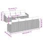 Preview: 7-teiliges Garten-Sofa-Set mit Kissen Hellgrau Poly-Rattan