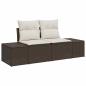 Preview: 7-teiliges Garten Sofa Set mit Kissen Braun Poly Rattan