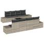 Preview: 7-teiliges Garten Sofa Set mit Kissen in Hellgrau