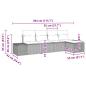 Preview: 5-teiliges Garten-Sofa-Set mit Kissen Beige Poly-Rattan