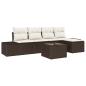 Preview: 5-teiliges Garten Sofa Set mit Kissen Grau Poly Rattan