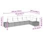 Preview: 6-teiliges Garten Sofa Set mit Kissen in Beige aus Poly Rattan