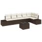 Preview: 6-teiliges Garten Sofa Set mit Kissen Grau Poly Rattan