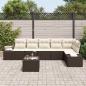 Preview: 6-teiliges Garten Sofa Set mit Kissen Grau Poly Rattan