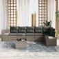 Preview: 6-teiliges Garten-Sofa-Set mit Kissen Schwarz Poly-Rattan