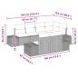 Preview: 7-teilige Garten-Sofa-Set mit Kissen Braun Poly-Rattan