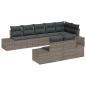 Preview: Gartensofa-set 8 stk. Grau Poly Rattan
