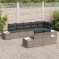 Preview: Gartensofa-set 8 stk. Grau Poly Rattan