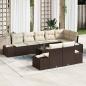 Preview: ARDEBO.de - 8-teiliges Gartensofa Set mit Kissen Graues Poly Rattan