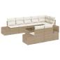 Preview: 9-teiliges Garten-Sofa-Set mit Kissen Braun Poly-Rattan